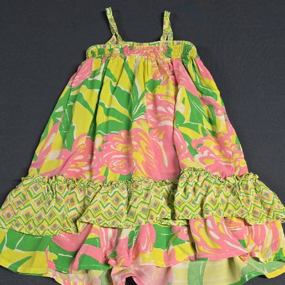 Lilly Pulitzer Pink and Green Little girls Floral Dress Target collection - Picture 4 of 6
